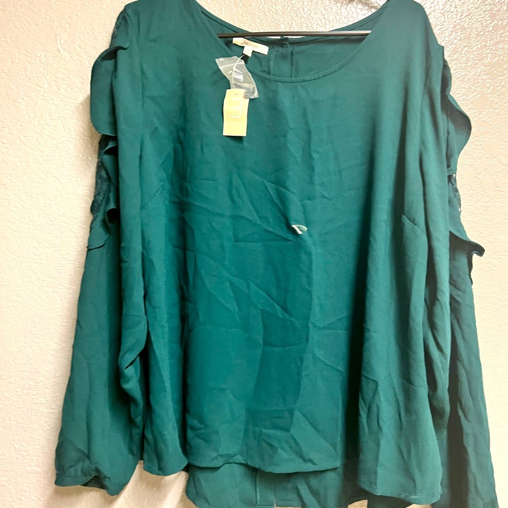 Maurices, Green Blouse, XXL, new
